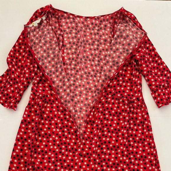 Boden Hyacinth Scattered Stars Casual Midi‎ Knee Length Dress, Red, Size 8 - Picture 7 of 12